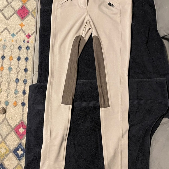 BCBG Riding Pants.  Tan with dark brown patches. Waist size 26. - Picture 8 of 16
